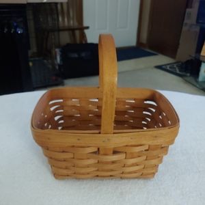 Vintage Longaberger 1991 Handled Candle Basket Vintage Hand Woven USA